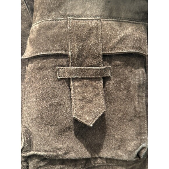 Phat Farm Men's Leather Heavy Shearling Jacket/Coat Men's XL Fur Lining Pockets - Picture 3 of 15